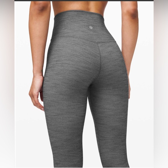 Lululemon Align Pant II 25” Mini Heathered Herringbone Size 12 - Picture 1 of 7